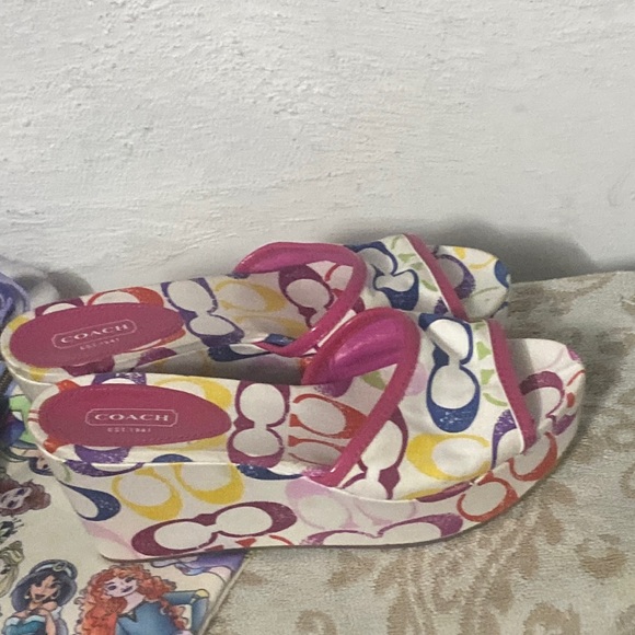 Coach wedge👡7.5+Zip Wallet🔑⛓+Loungefly/Disney👑Princess bag💕 - Picture 5 of 17